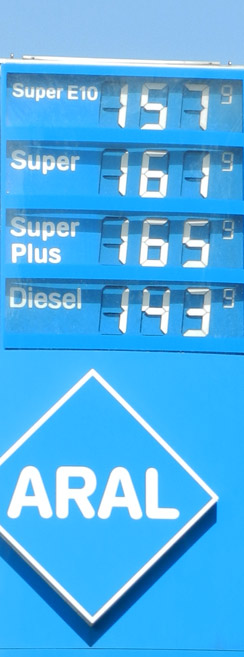 Benzinpreis am 02. Juli 2012