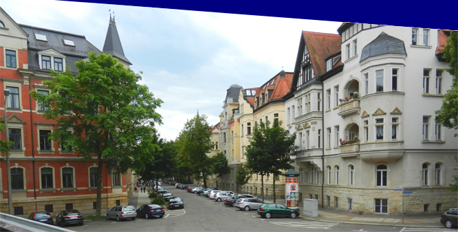Leipzig, Tschaikowski Strasse, Waldstrassenviertel, Platz vor dem Rosental