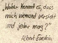 Einstein, Spruch
