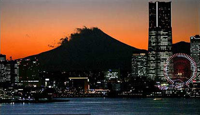 Yokohama and Mount Fuji