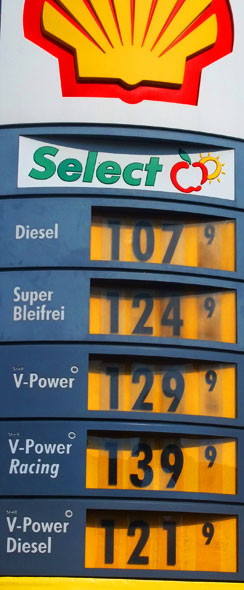 Benzinpreis am 31.03.2009, Berlin