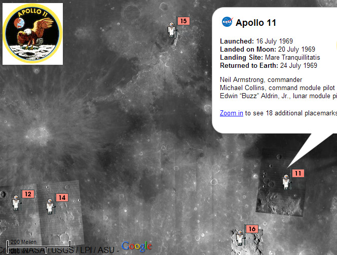 Neue Bilder vom Landeplatz der Apollo-Mondmission 1969