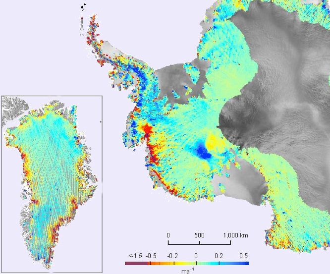 Eisverlust Antarktis & Grönland